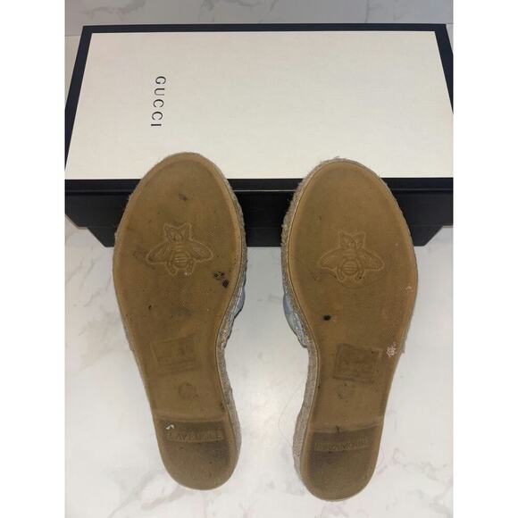 Gucci Espadrille Slides in Multi-Color with Logo - Picture 3 of 5